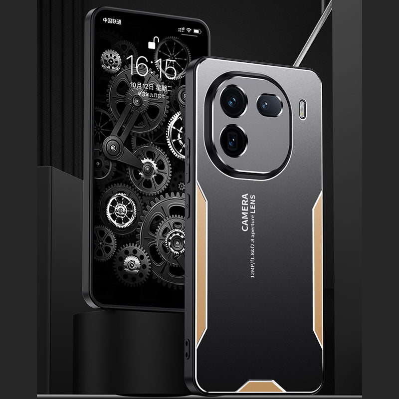 For vivo iQOO 12 Pro 5G Metal Case Aluminum Alloy+PC+TPU Phone Cover Shockproof Defender - Gold For vivo iQOO 12 Pro 5G Metal Case Aluminum Alloy+PC+TPU Phone Cover Shockproof Defender - Gold